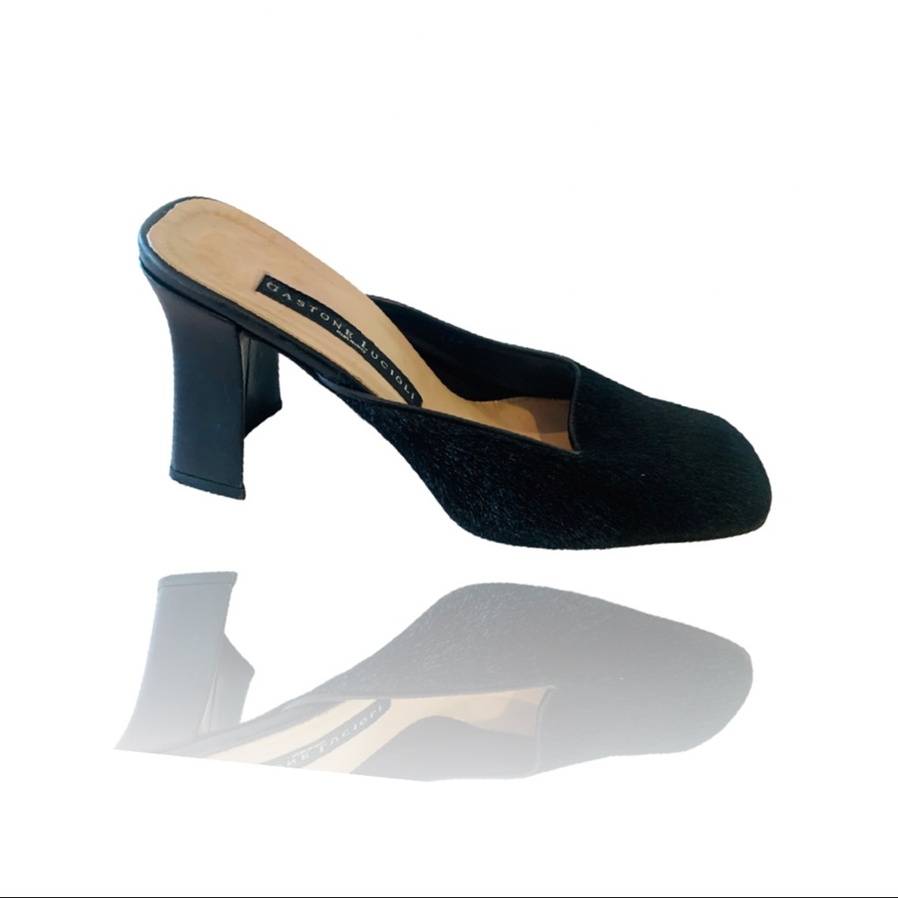 GASTONE LUCIOLI black pony mules - Picture 3 of 5